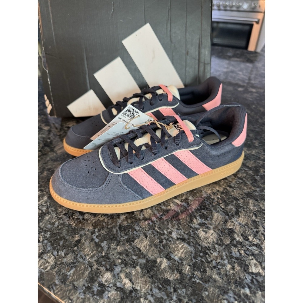 Adidas Breaknet Sleek IH5467 Sneaker Shoes Black Women's Size 6 Running Lace Up